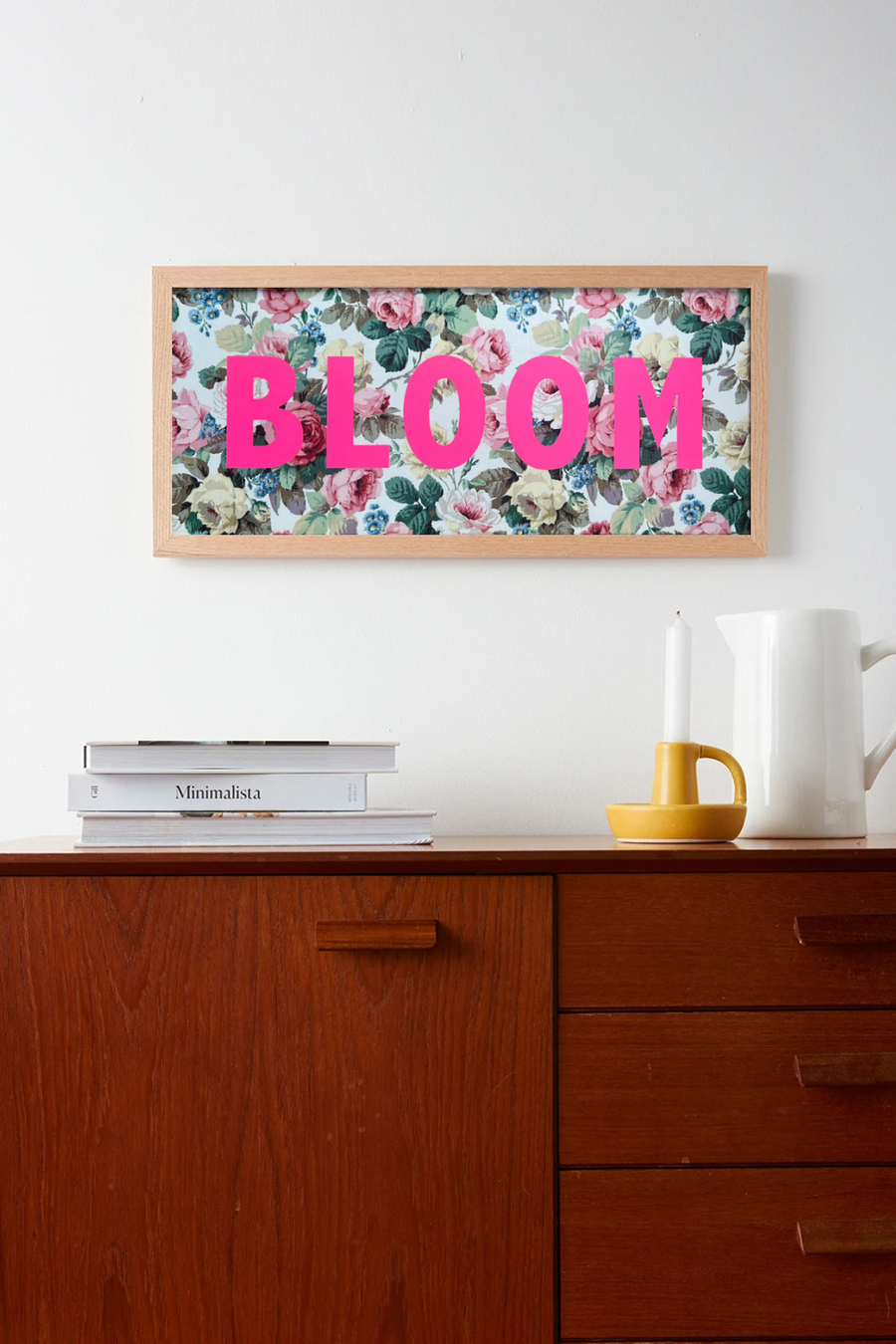 APRIL DROP 'BLOOM' FRAMED PICTURE IN VINTAGE FLORAL FABRIC