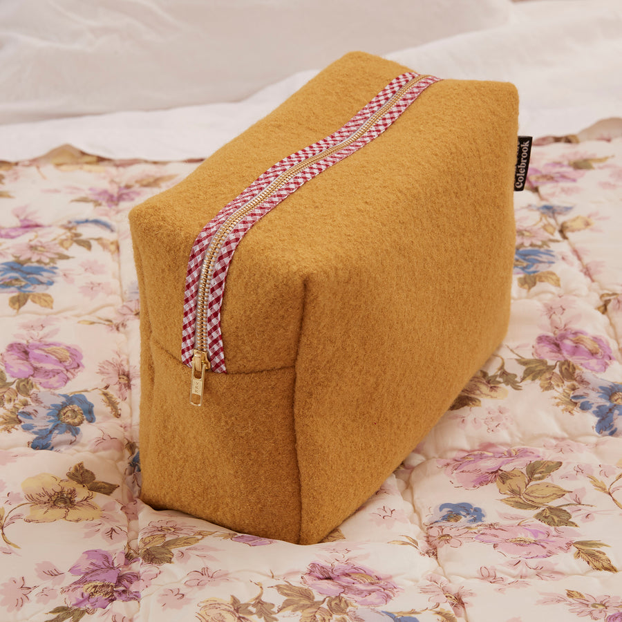MUSTARD YELLOW BIG WASH BAG