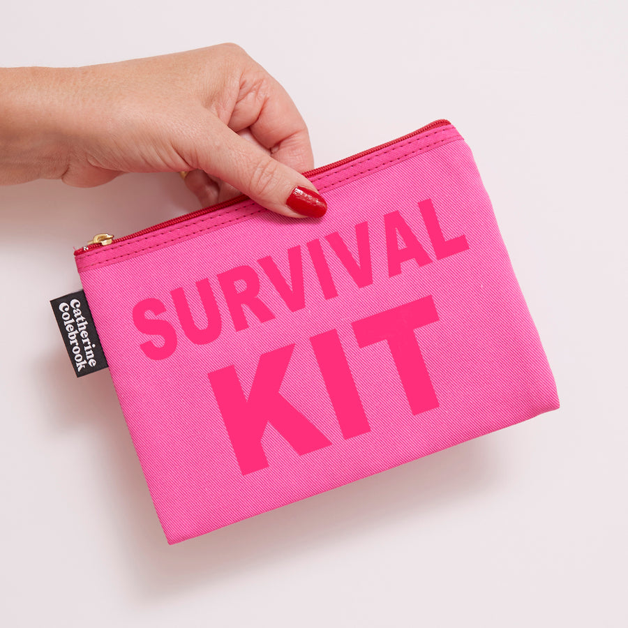 'SURVIVAL KIT' POUCH PINK/NEON PINK