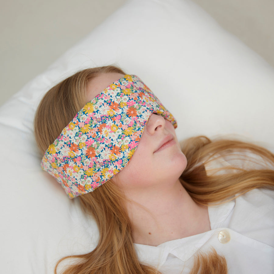 CATHERINE COLEBROOK LIBERTY FABRIC EYE WRAP IN PINK YELLOW