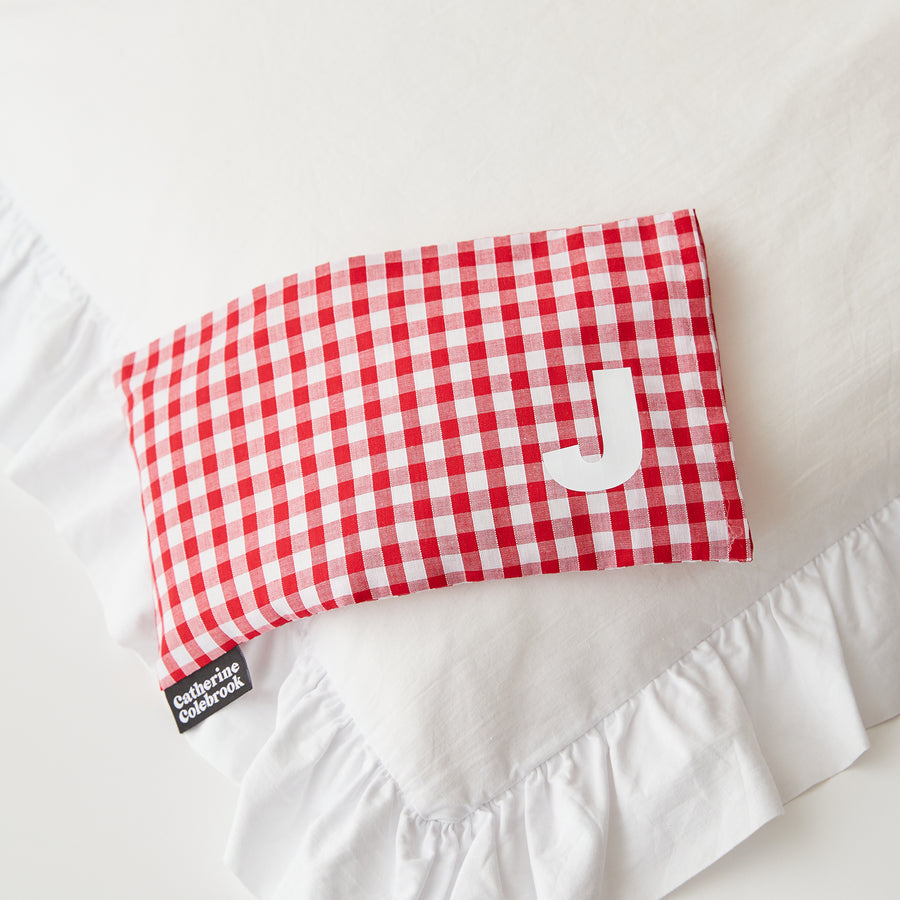 RED GINGHAM WHEAT EYE PILLOW
