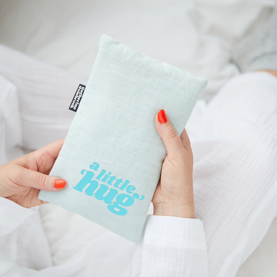 'A LITTLE HUG' CUTE HOT WATER BOTTLE - MINT/TURQUOISE